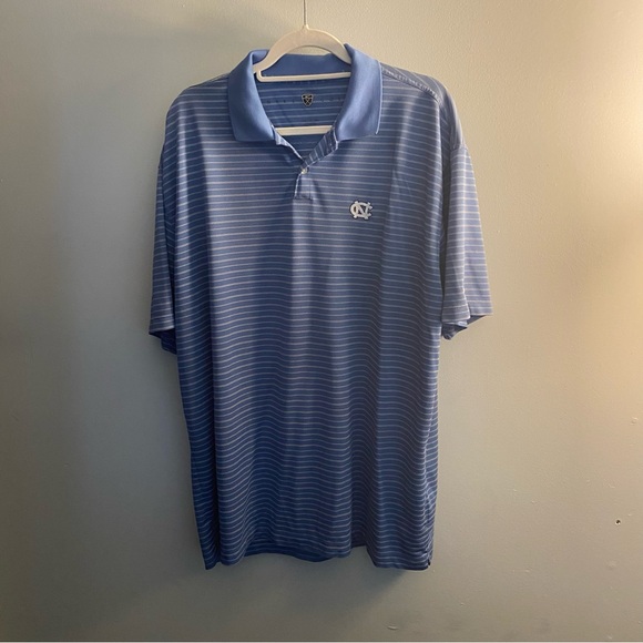 Nike Golf UNC Tar Heels Polo Shirt Men’s XXL – Blue Striped - Picture 1 of 3